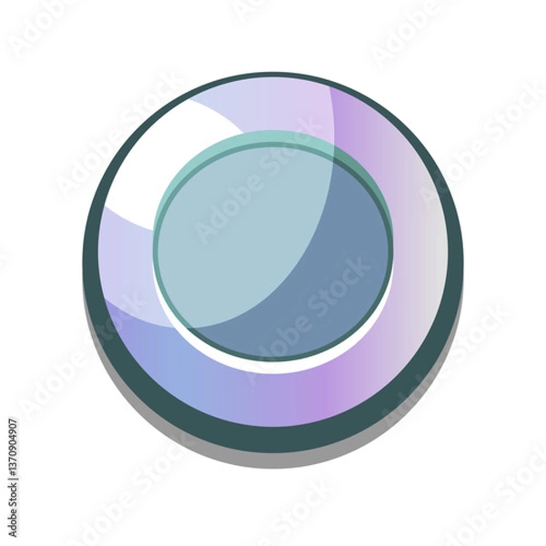 Fototapeta Icon silver coins casual, cartoon-style. Perfect for games, apps, loot crates, rewards, or in-game purchases.