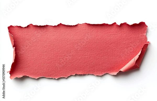 Fototapeta Torn paper texture background design element red pink scrapbooking abstract art grunge surface material