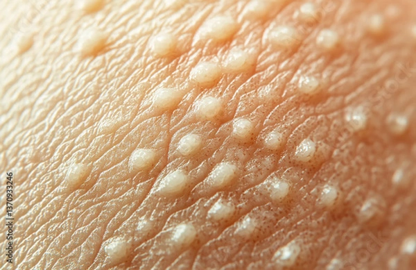Fototapeta What are these small white bumps on my skin? milia treatment, causes, symptoms, and prevention guide