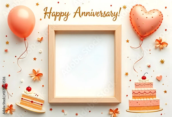 Obraz Happy Anniversary Card