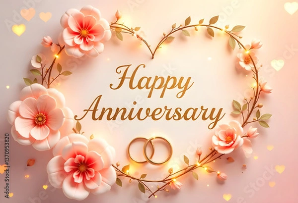 Obraz Happy Anniversary Card