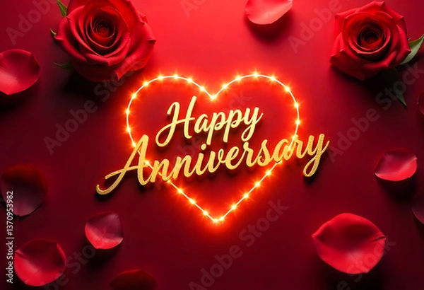 Obraz valentines day background Happy Anniversary Card