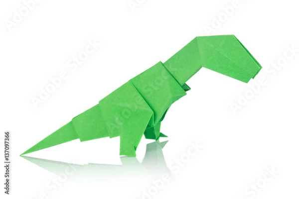 Obraz Green dinosaur Rex of origami