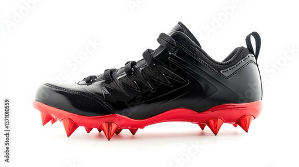 Fototapeta red sport shoes isolated on white