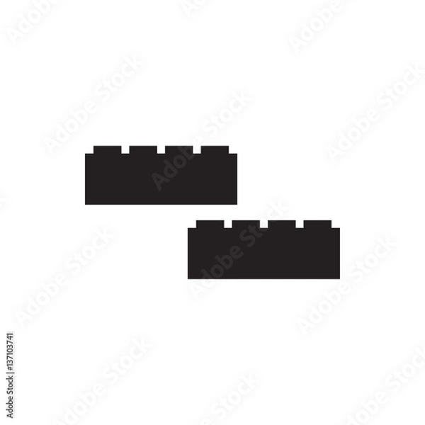 Obraz building block icon illustration