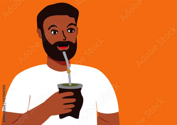 Obraz Pessoa tomando chimarrão no Brazil 