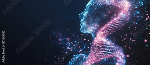 Fototapeta DNA Structure Abstract Background for Genetic Research