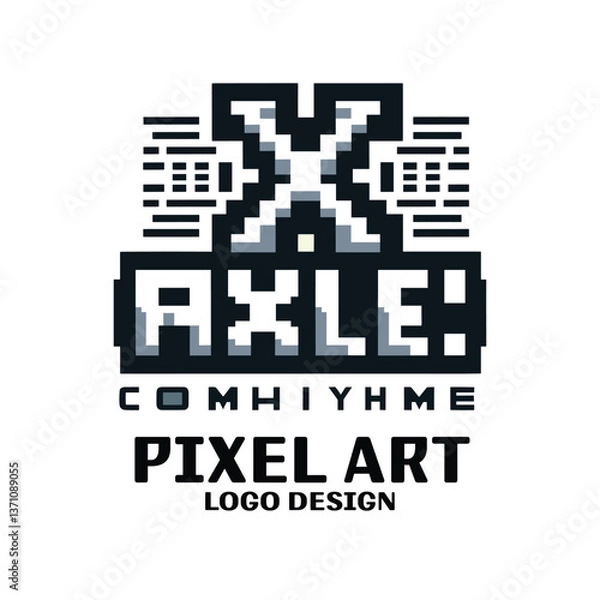 Fototapeta Pixel Art Vector Logo Design