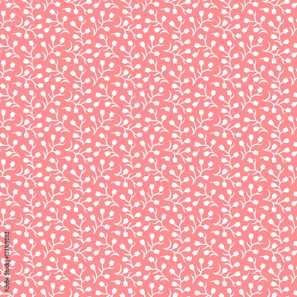 Obraz Ditsy floral pattern with small white flowers
