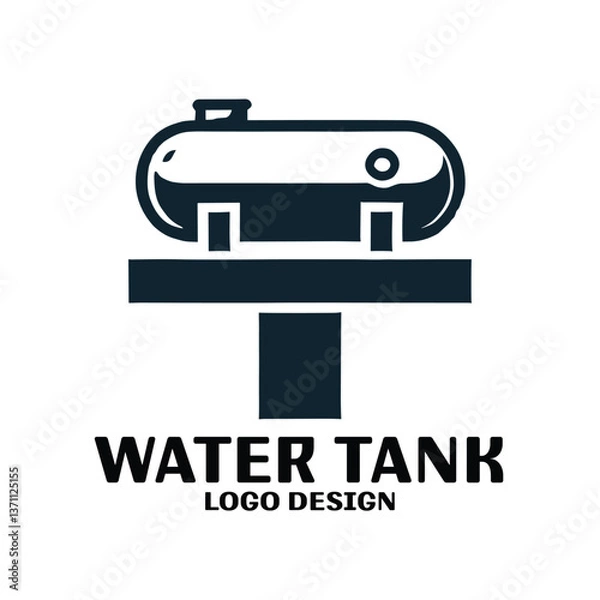 Obraz Water Tank Vector Logo Design