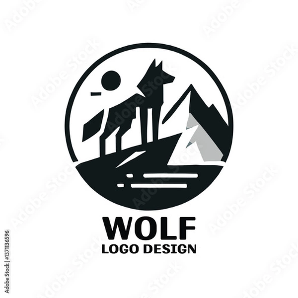 Fototapeta Wolf Vector Logo Design
