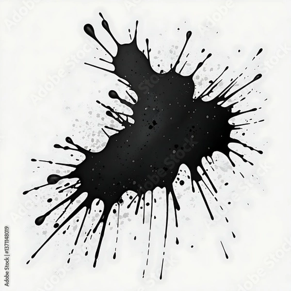 Obraz black ink splat background