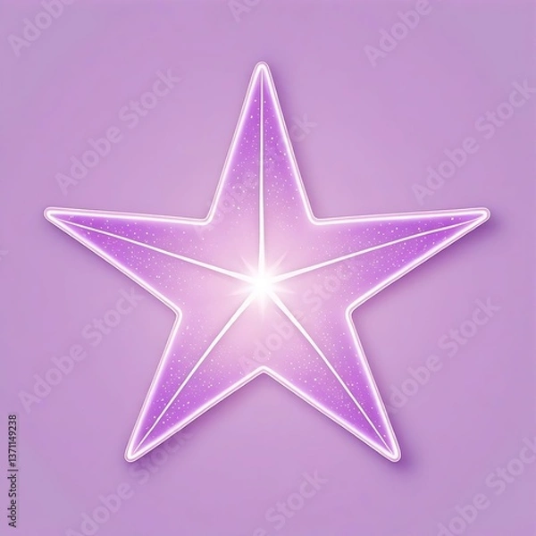 Obraz silver star on red background