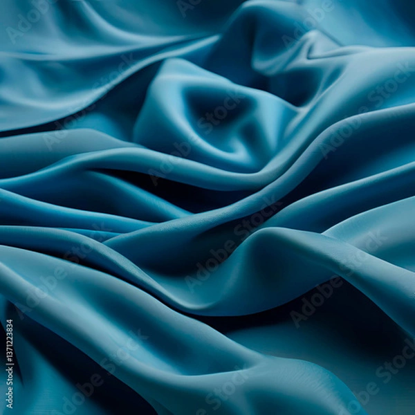 Fototapeta blue fabric texture created by Generative AI