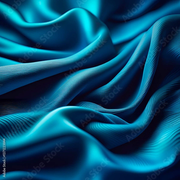 Fototapeta blue fabric texture created by Generative AI
