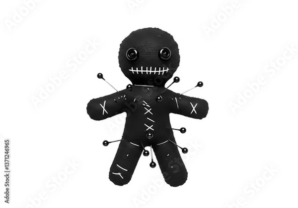 Fototapeta Voodoo Doll Black Magic Wicca Witchcraft Image isolated on transparent background