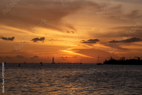 Obraz Sunset in Key West, Florida
