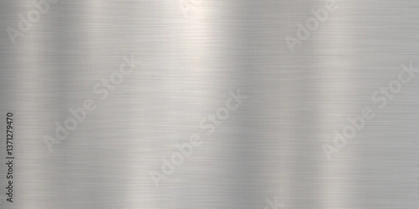 Fototapeta Silver metallic gradient with scratches. Titan, steel, chrome, nickel foil surface texture effect. Vector illustration