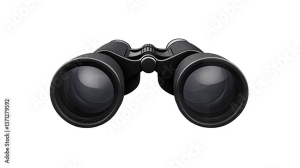 Fototapeta A set of high-quality binoculars with a smooth rubber grip isolated on a transparent background
