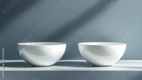 Fototapeta Stylish black skincare and cosmetic products arranged artistically on a minimalist display with decorative elements and a neutral background