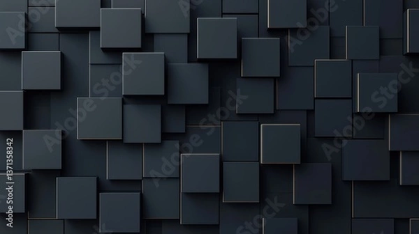 Fototapeta Elegant black and gold wallpaper with a unique pattern creating a luxurious and stylish atmosphere in any setting