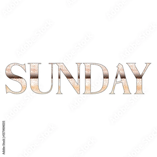 Fototapeta Days of the week - Sunday