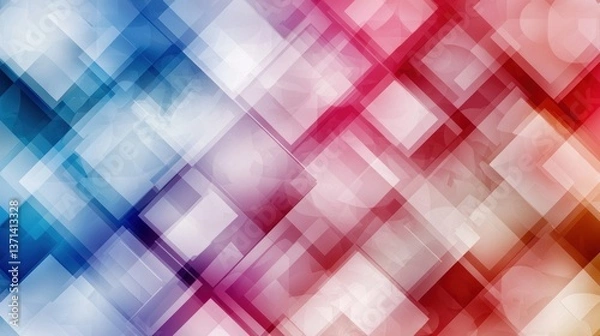 Fototapeta Abstract geometric pattern with vibrant colors creating a dynamic visual effect