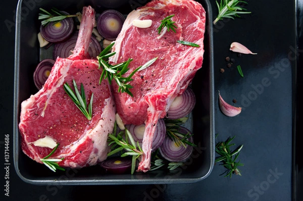 Obraz Meat with spices