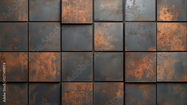 Fototapeta metal panel texture background pattern.