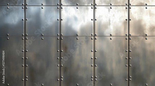 Fototapeta metal panel texture background pattern.