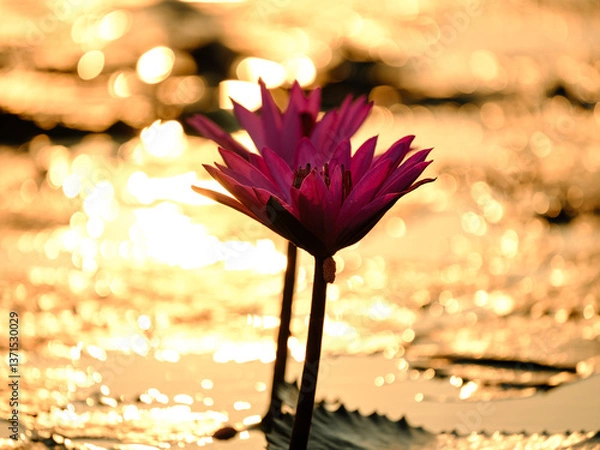 Obraz flower in the sunset