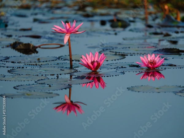 Obraz pink water lily
