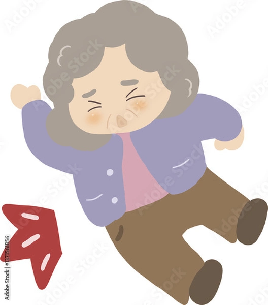 Fototapeta 낙상주의 할머니