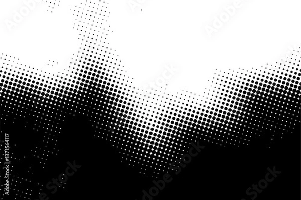 Fototapeta abstract gradient halftone dots background Pop art template texture Vector illustration