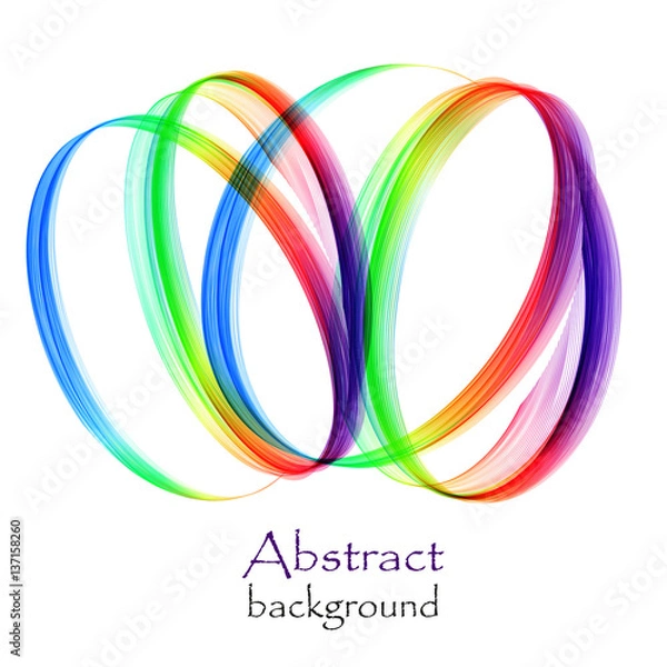 Fototapeta Abstract background with colorful lines