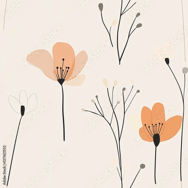 Obraz seamless floral pattern