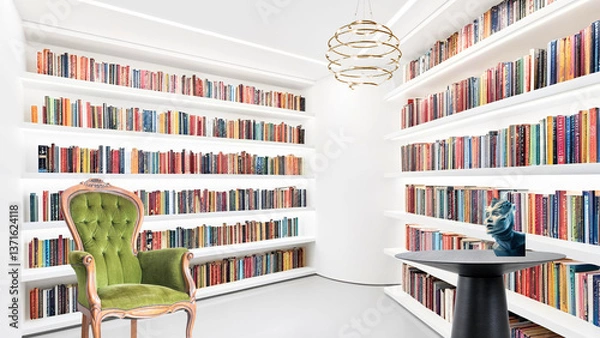 Obraz Library Webcam Background