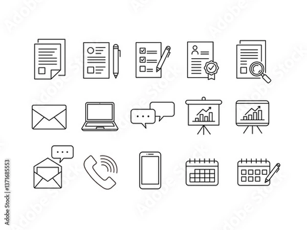 Obraz ビジネス　アイコン　セット