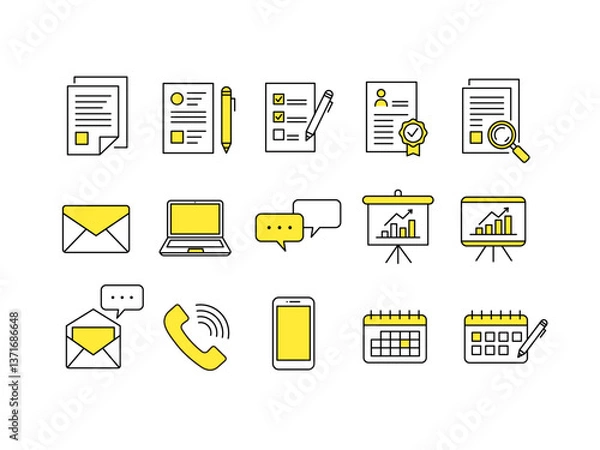 Obraz ビジネス　アイコン　セット