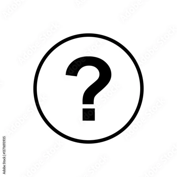 Obraz illustration of ask icon for ui/ux
