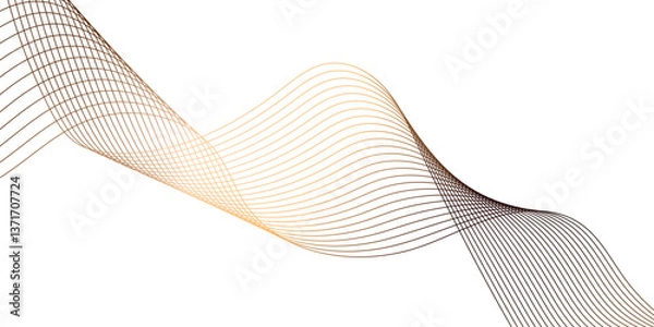 Fototapeta  Abstract wave line for banner, wallpaper background with wave design Vector illustration .Stylized line art background. Modern multicolor gradient flowing wave lines.