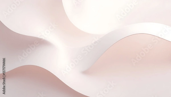 Fototapeta Elegant Cream Paper Waves Abstract Background Design Texture