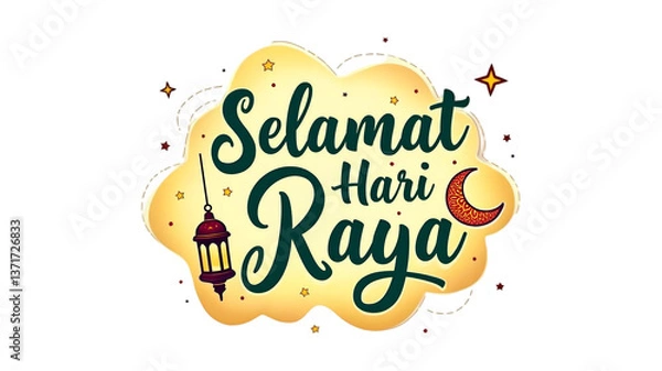 Obraz Selamat Hari Raya Festive Calligraphy