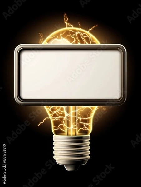 Fototapeta glowing light bulb
