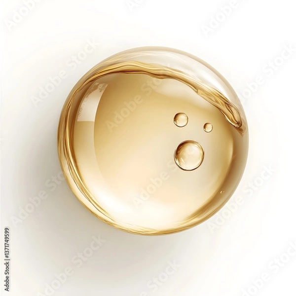 Obraz Gold water droplets