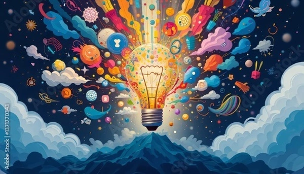 Obraz Creative Explosion of Ideas and Imagination