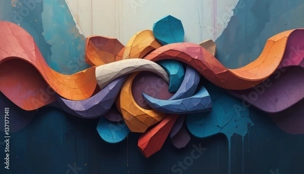 Obraz Abstract Colorful 3D Design