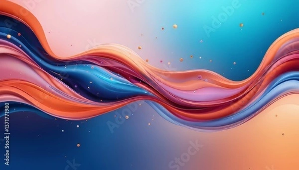 Obraz Vibrant Abstract Waves with Dynamic Colors