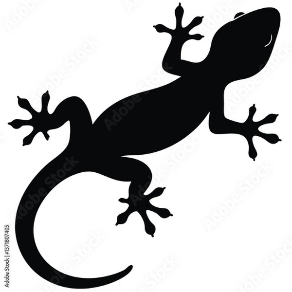 Fototapeta Simple Silhouette of a Gecko