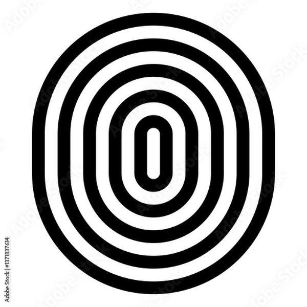 Fototapeta Unique fingerprint icon, symbolizing identity and security